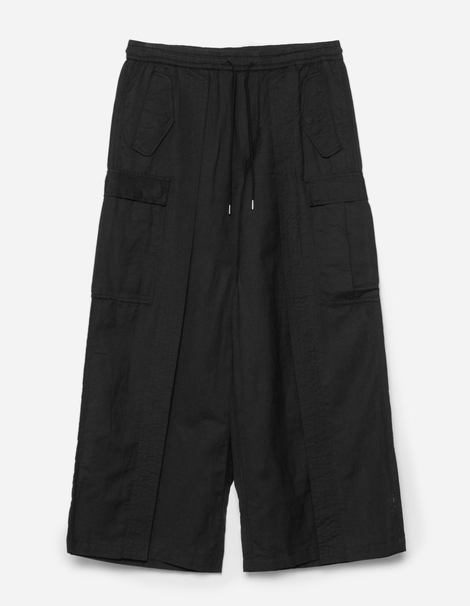 5329 Hakama Cargo Track Pants Black