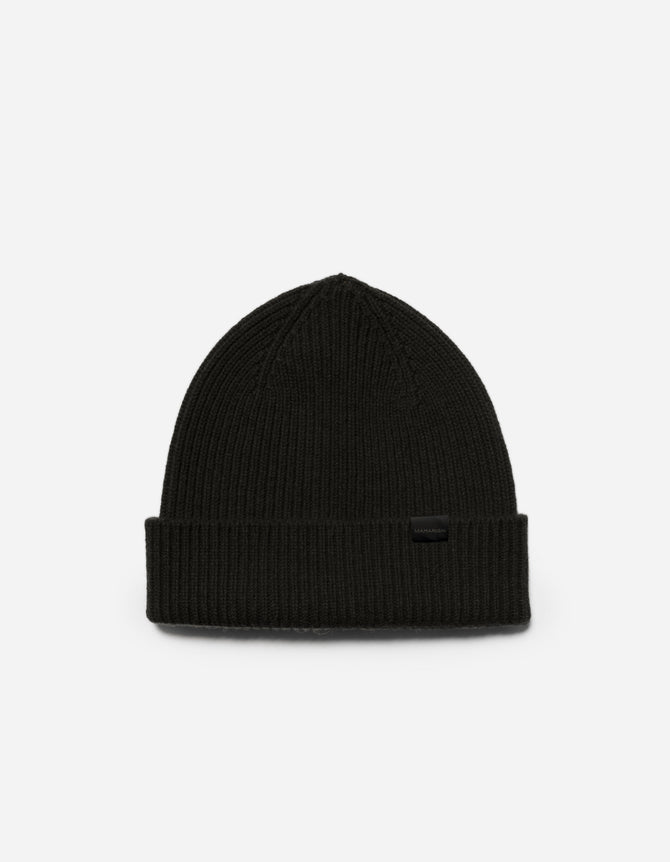 1405 Maharishi Lambswool Beanie Black