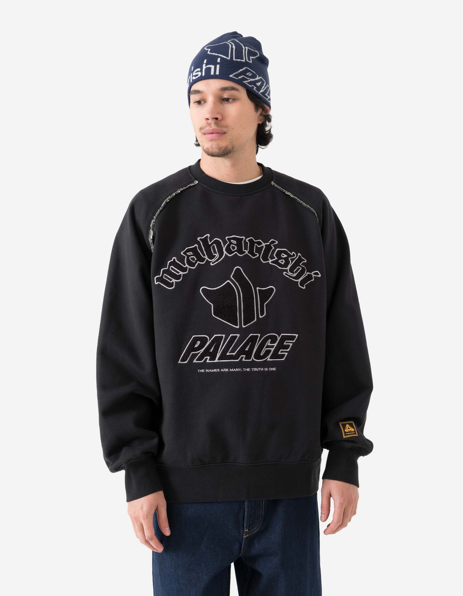 Palace Maharishi Temple Crew Black