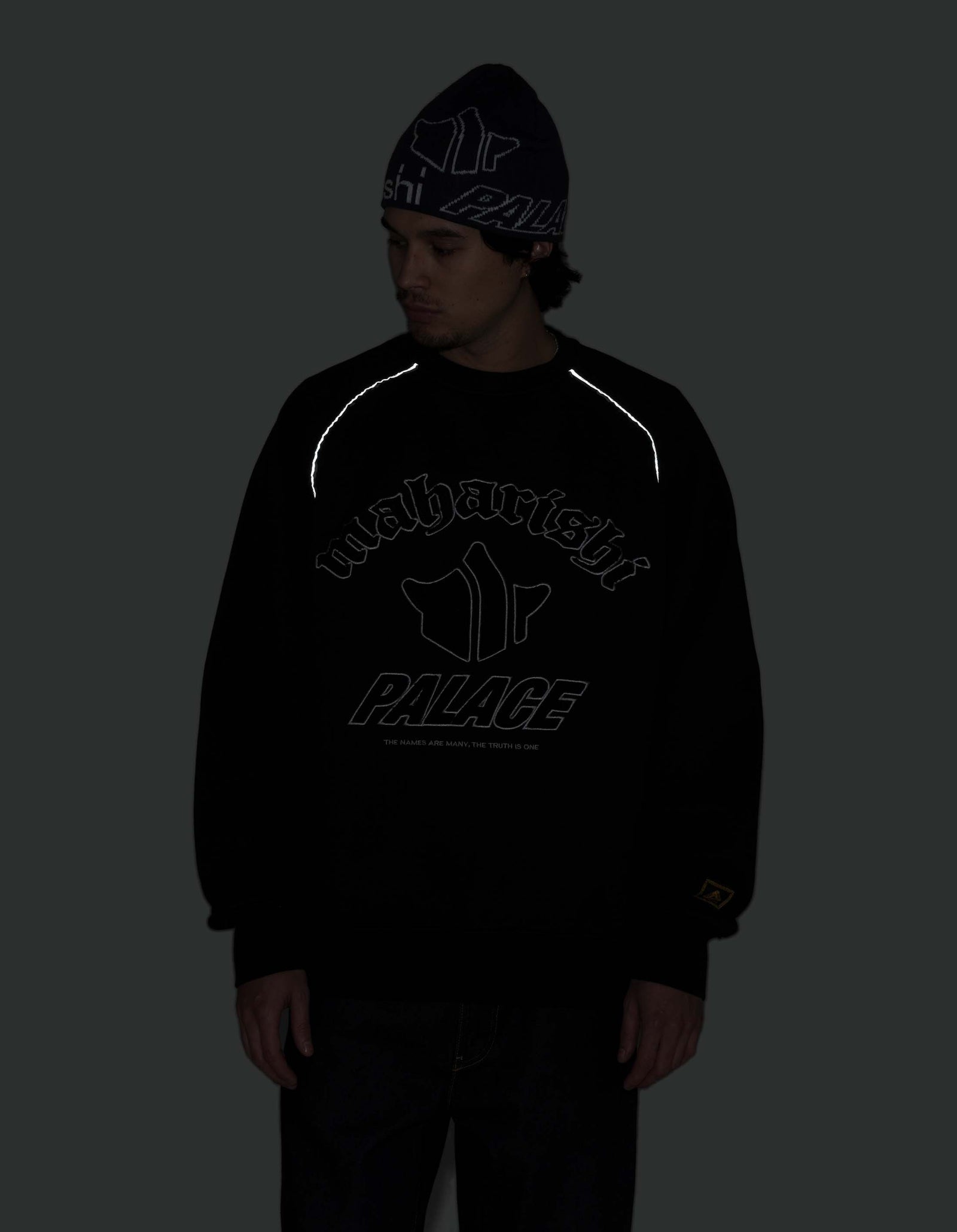 Palace Maharishi Temple Crew Black