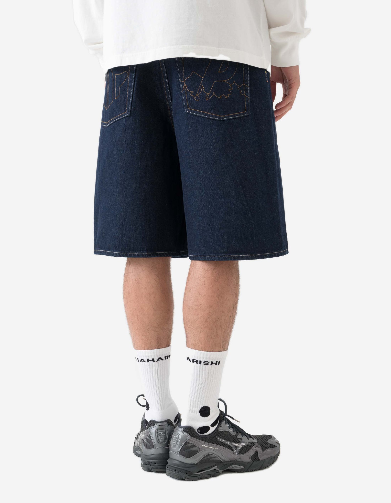 Palace Maharishi Baggy Denim Shorts Indigo