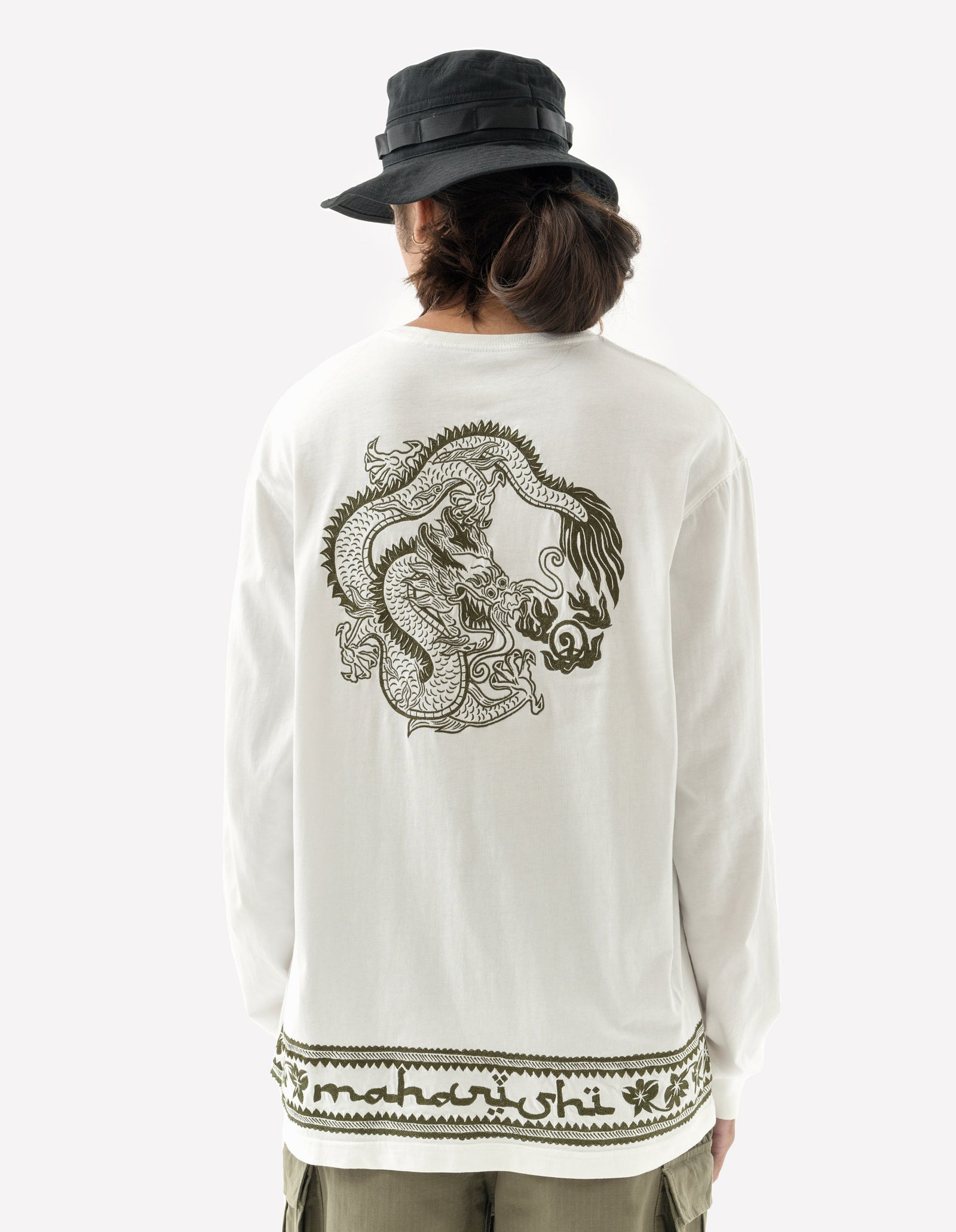 5243 Thar Dragon L/S T-Shirt White