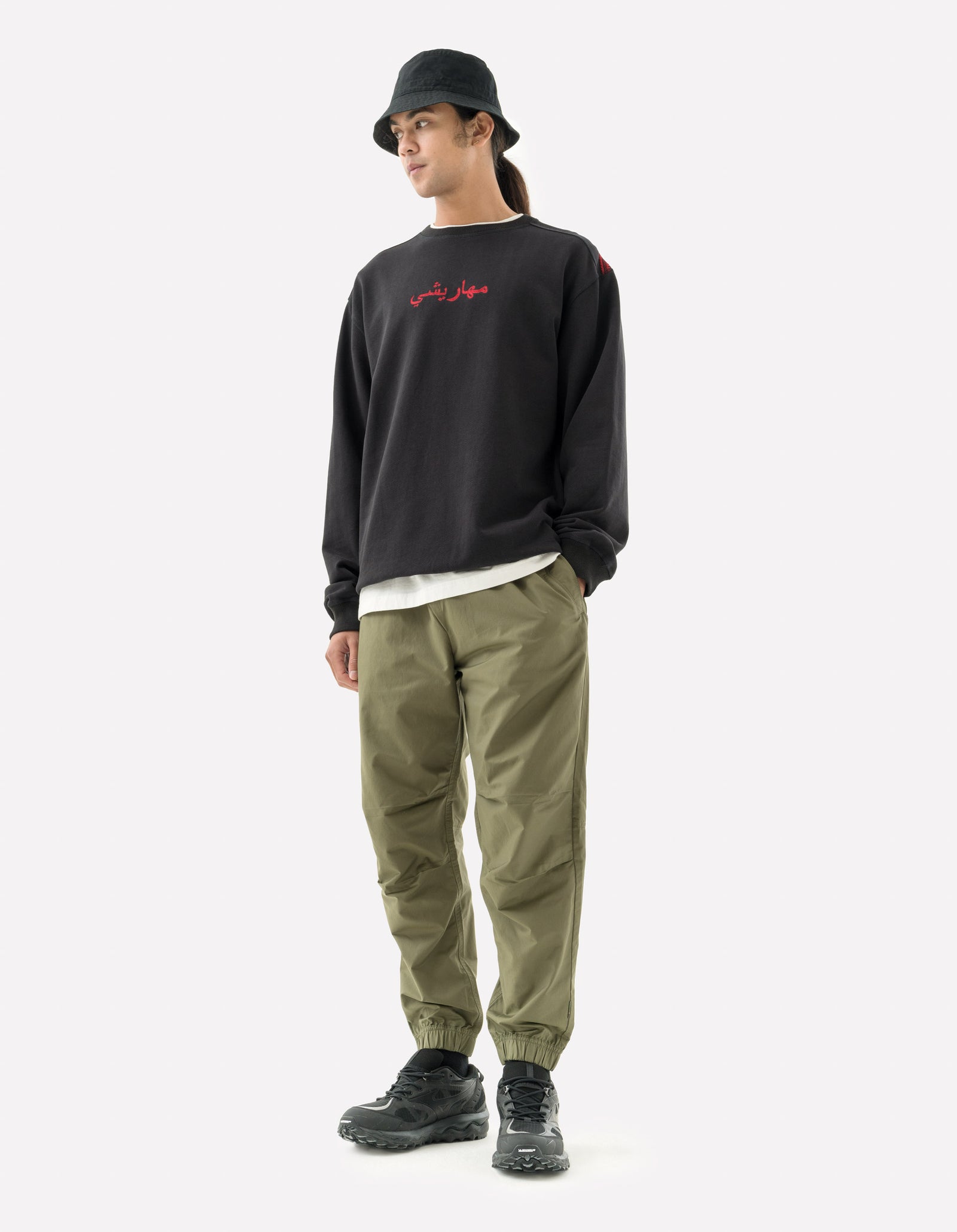 5305 Asym Track Pants Olive OG-107F