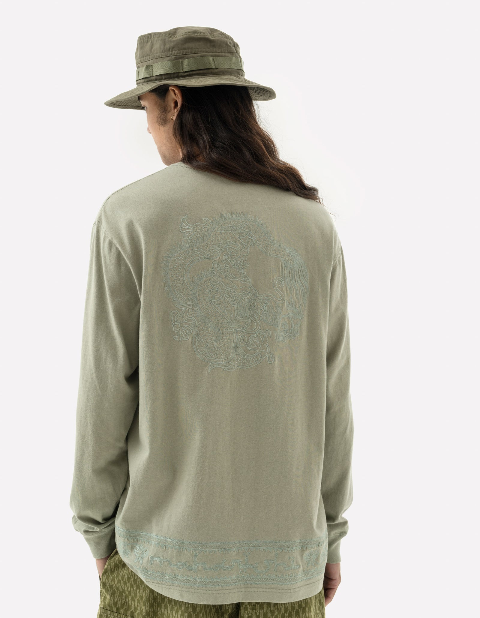 5243 Thar Dragon L/S T-Shirt Sage