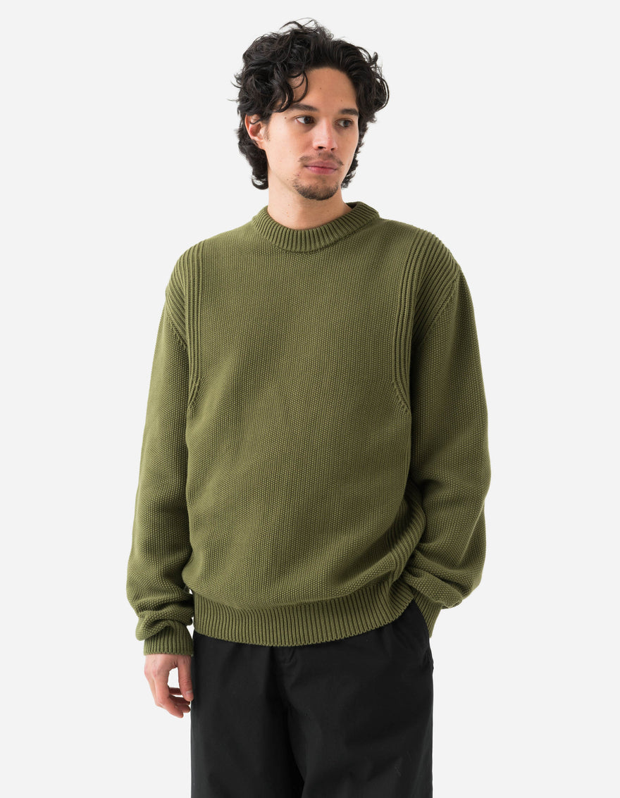 1462 Maharishi Knitted Crew Olive