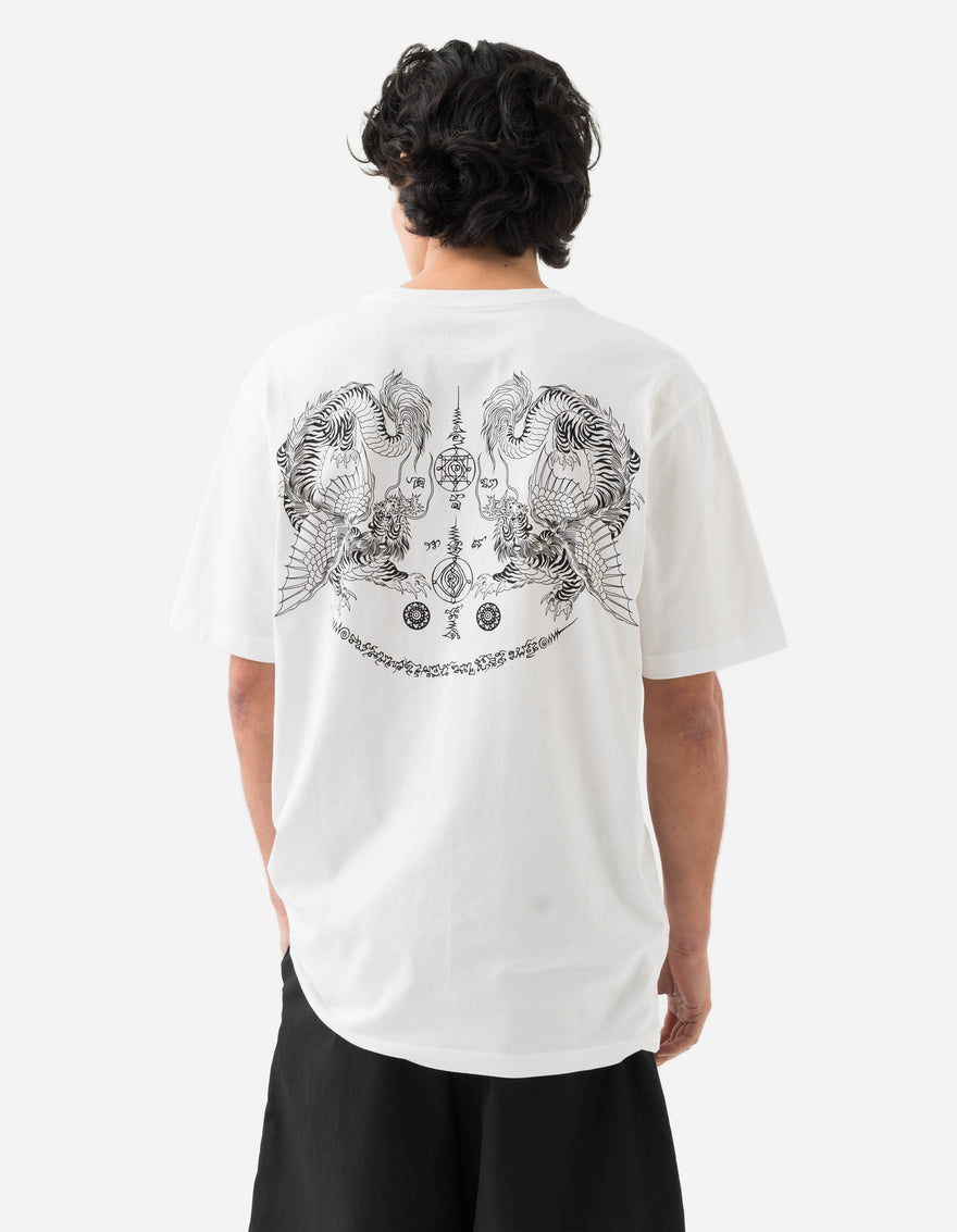 1489 Muay Thai Tiger Dragon T-Shirt White