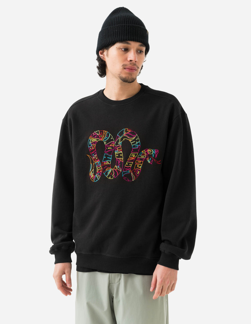 1539 Kay One Year of the Snake Crew Sweat Black