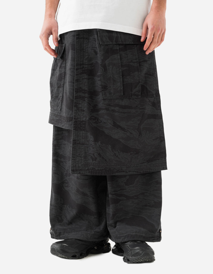 6110 Camo Asym Hakama Track Pants Subdued Night