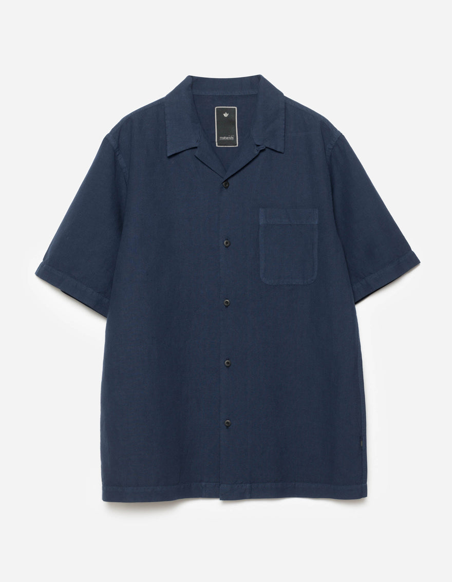 5211 Hemp Camp Collar Shirt Navy Blueprint