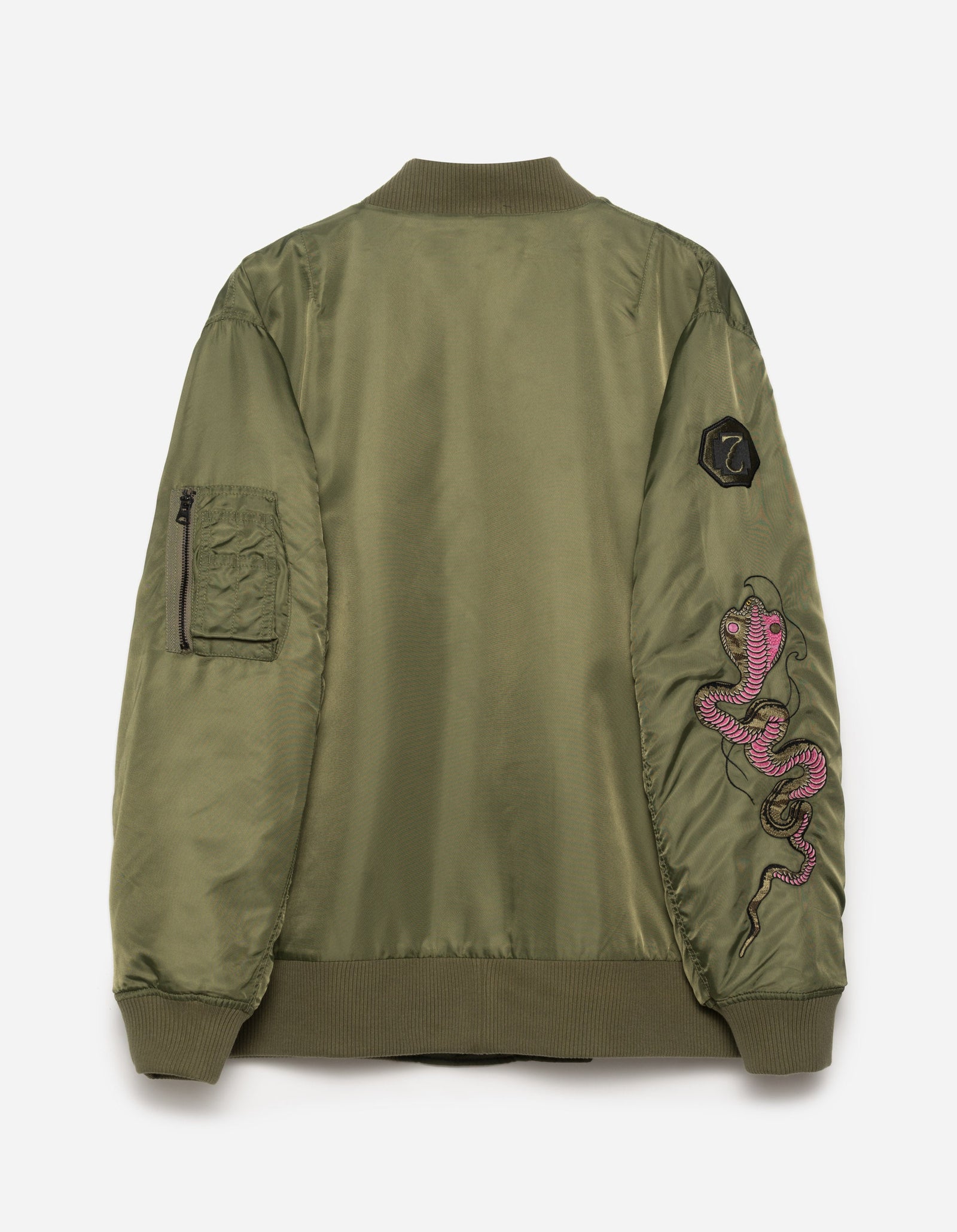 6006 Year of the Snake MA1 Kimono Olive OG-107F