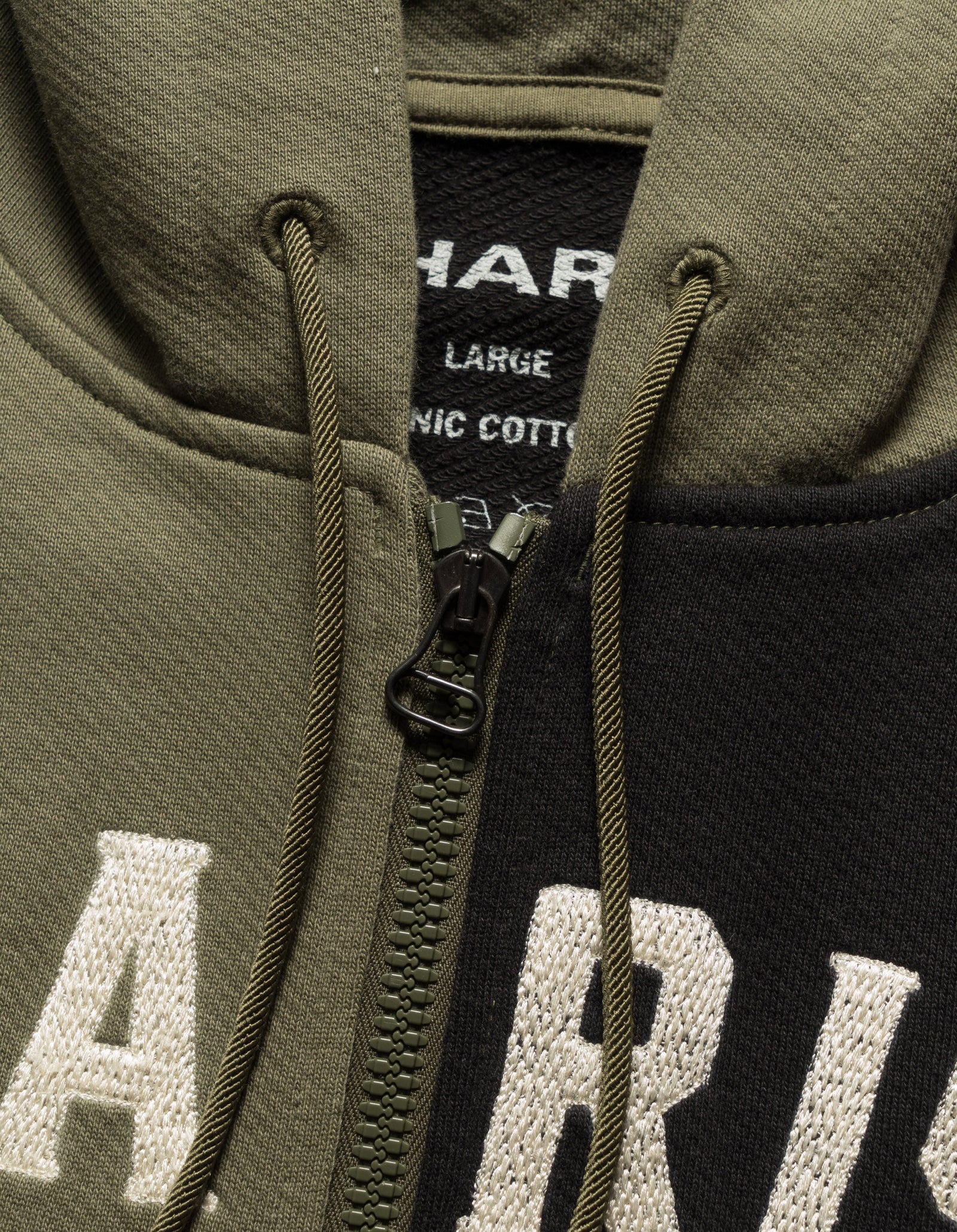 6032 Cobra Zipped Hooded Sweat Black/Olive OG-107F