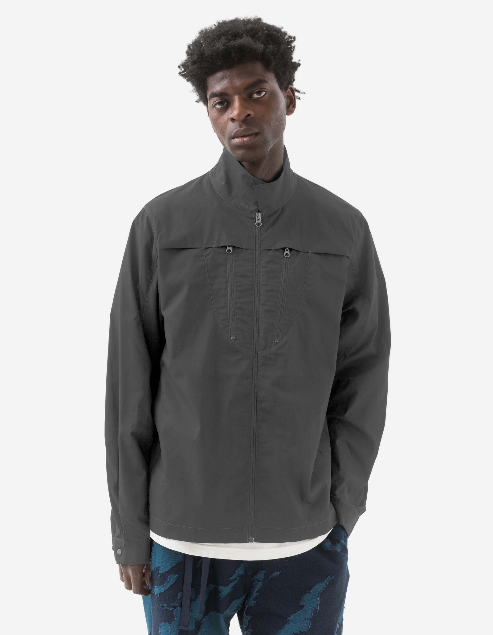 6040 Recycled Nylon Overshirt Charcoal