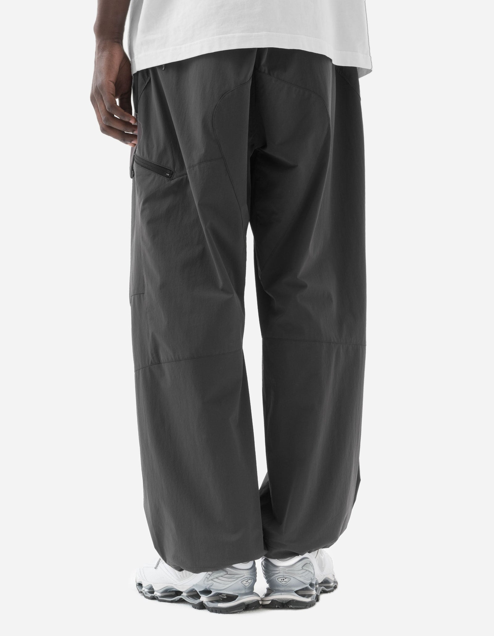 6041 Recycled Pleated Track Pants Charcoal