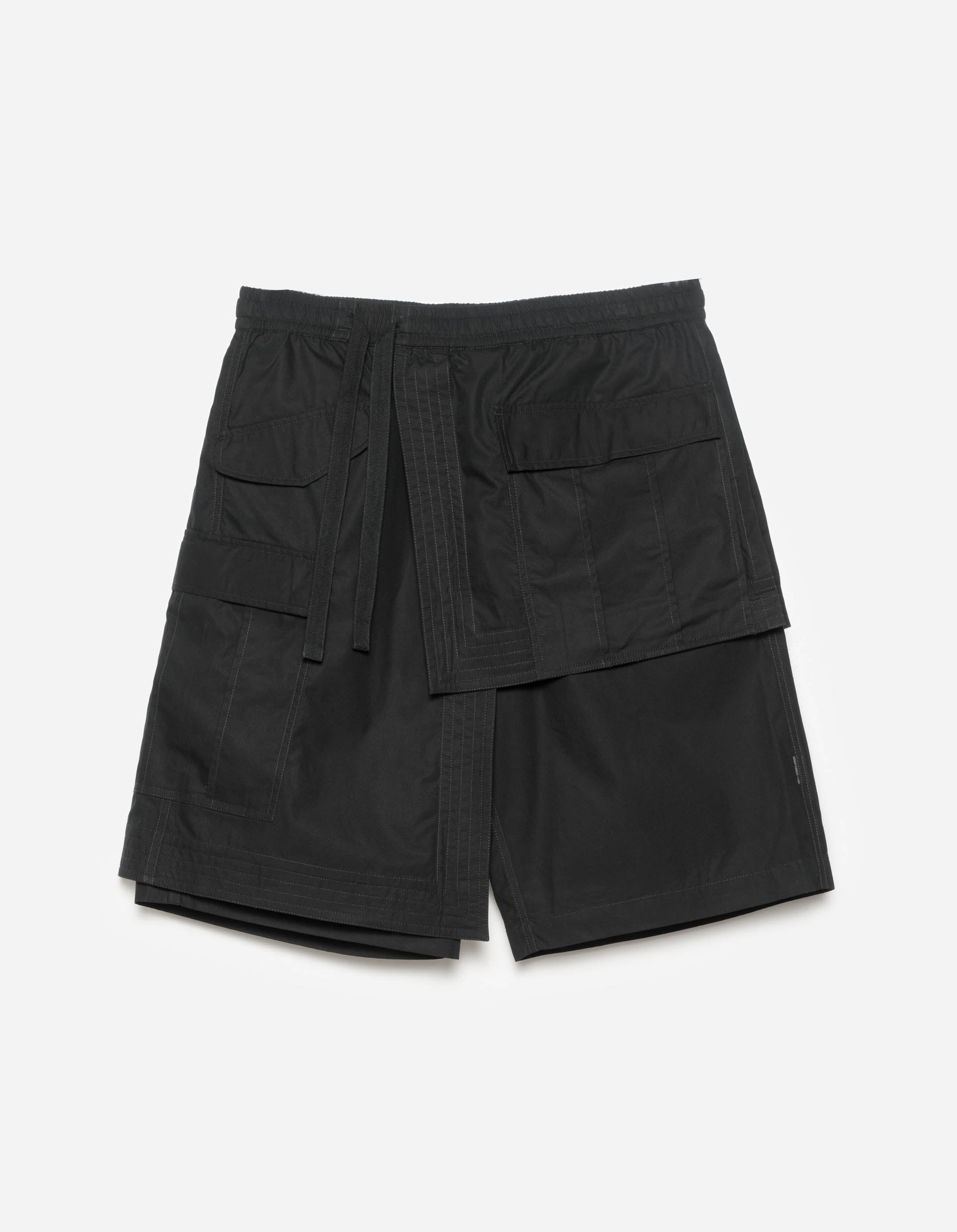 6056 Asym Hakama Shorts Black