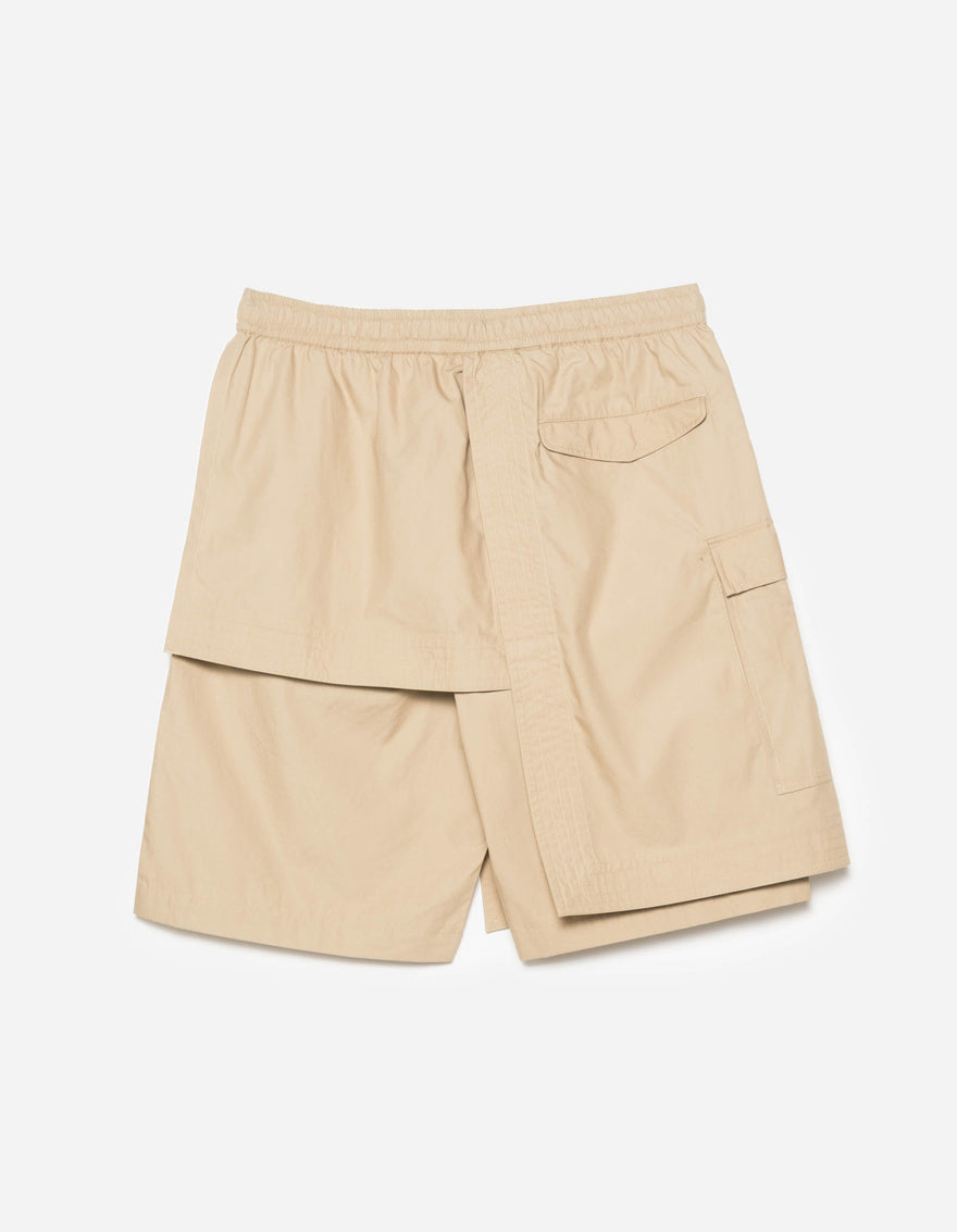 6056 Asym Hakama Shorts Sand