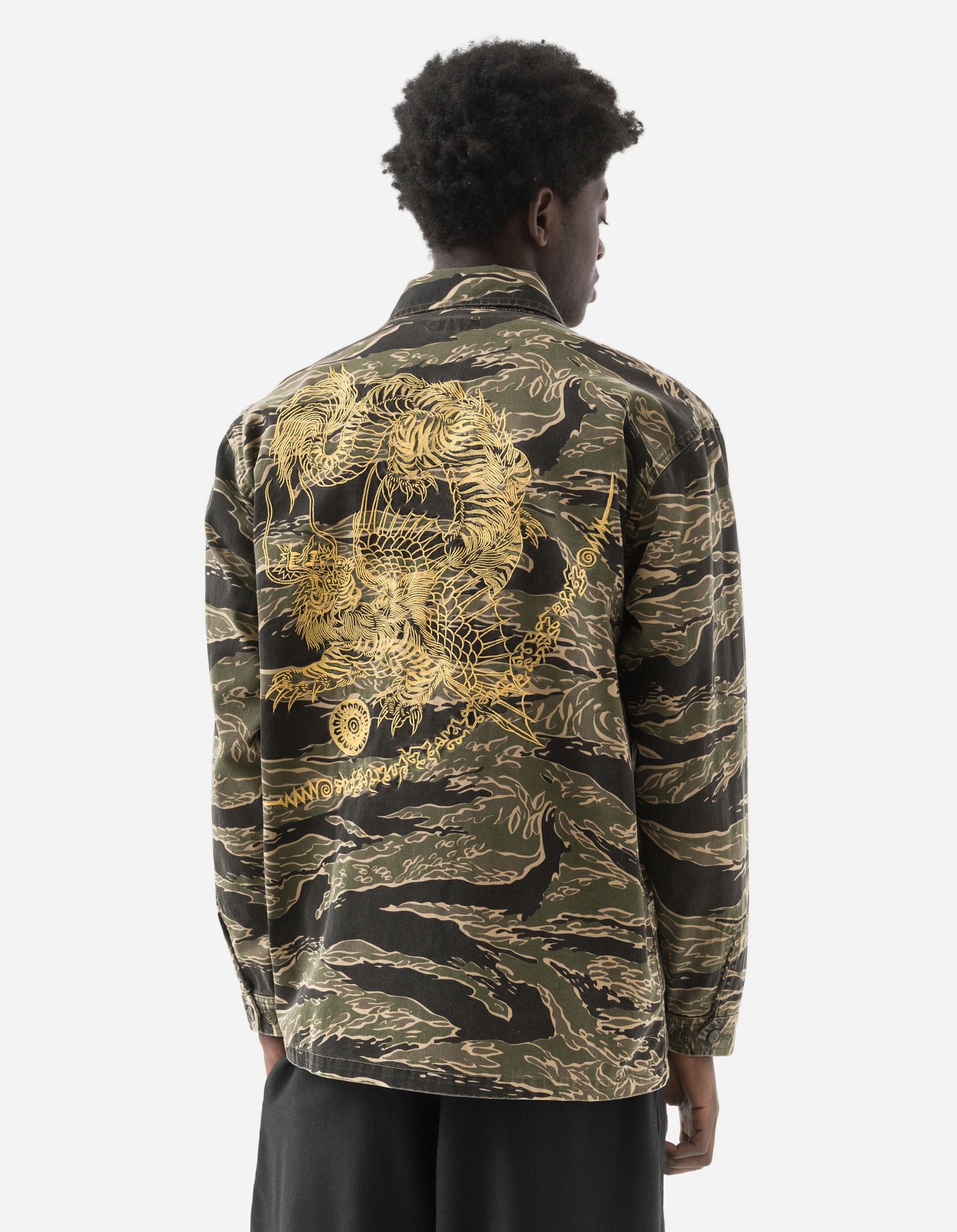 6077 Camo Tiger Advisor's Shirt Mint Gold