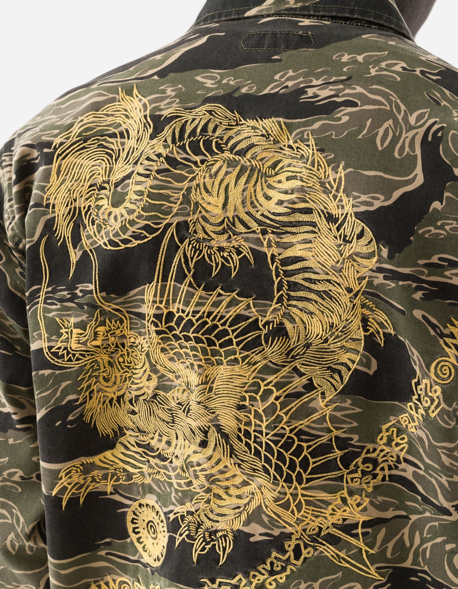 6077 Camo Tiger Advisor's Shirt Mint Gold