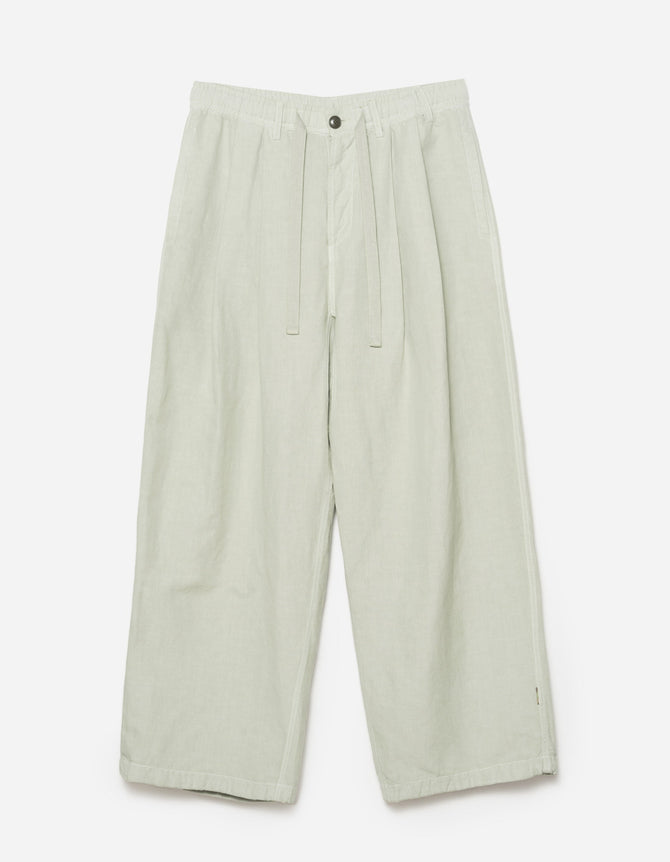 6081 Hemp Pleated Track Pants Sage