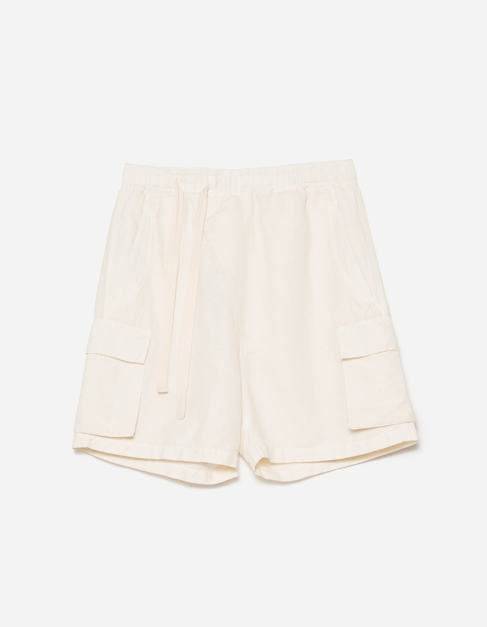 6082 Hemp Cargo Asym Track Shorts Ecru