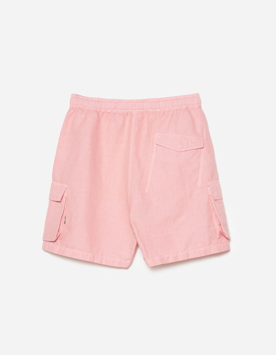 6082 Hemp Cargo Asym Track Shorts Pink