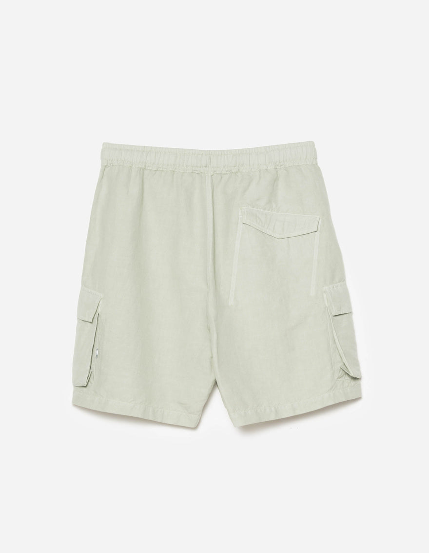 6082 Hemp Cargo Asym Track Shorts Sage