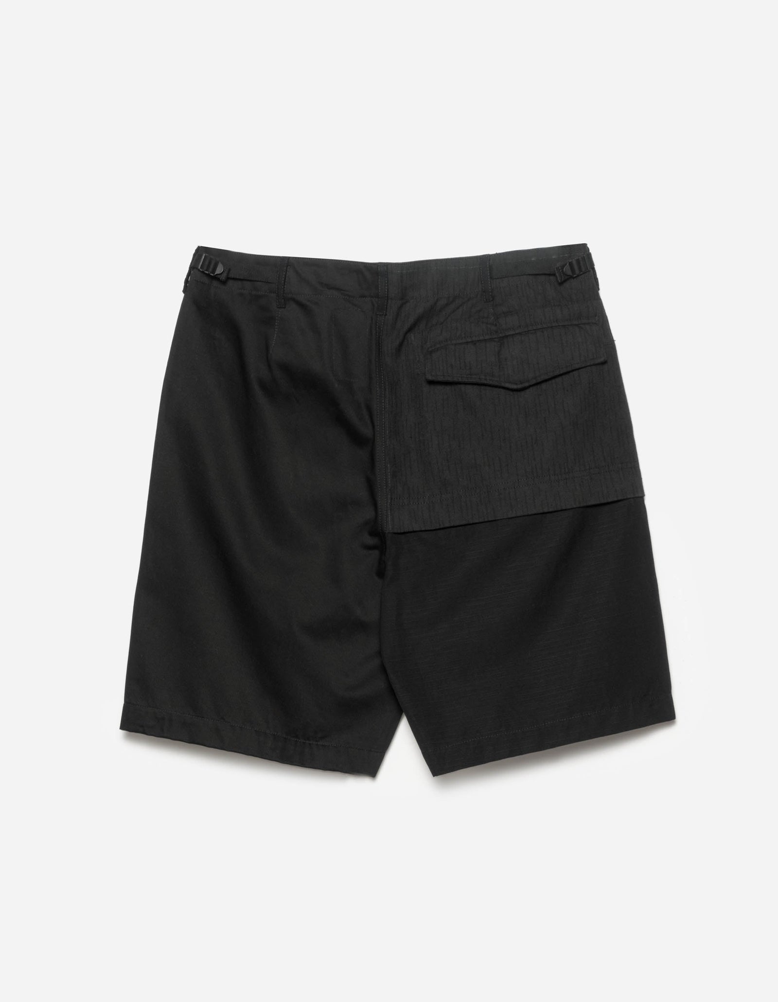 6086 Upcycled Fixed Deck Shorts Black