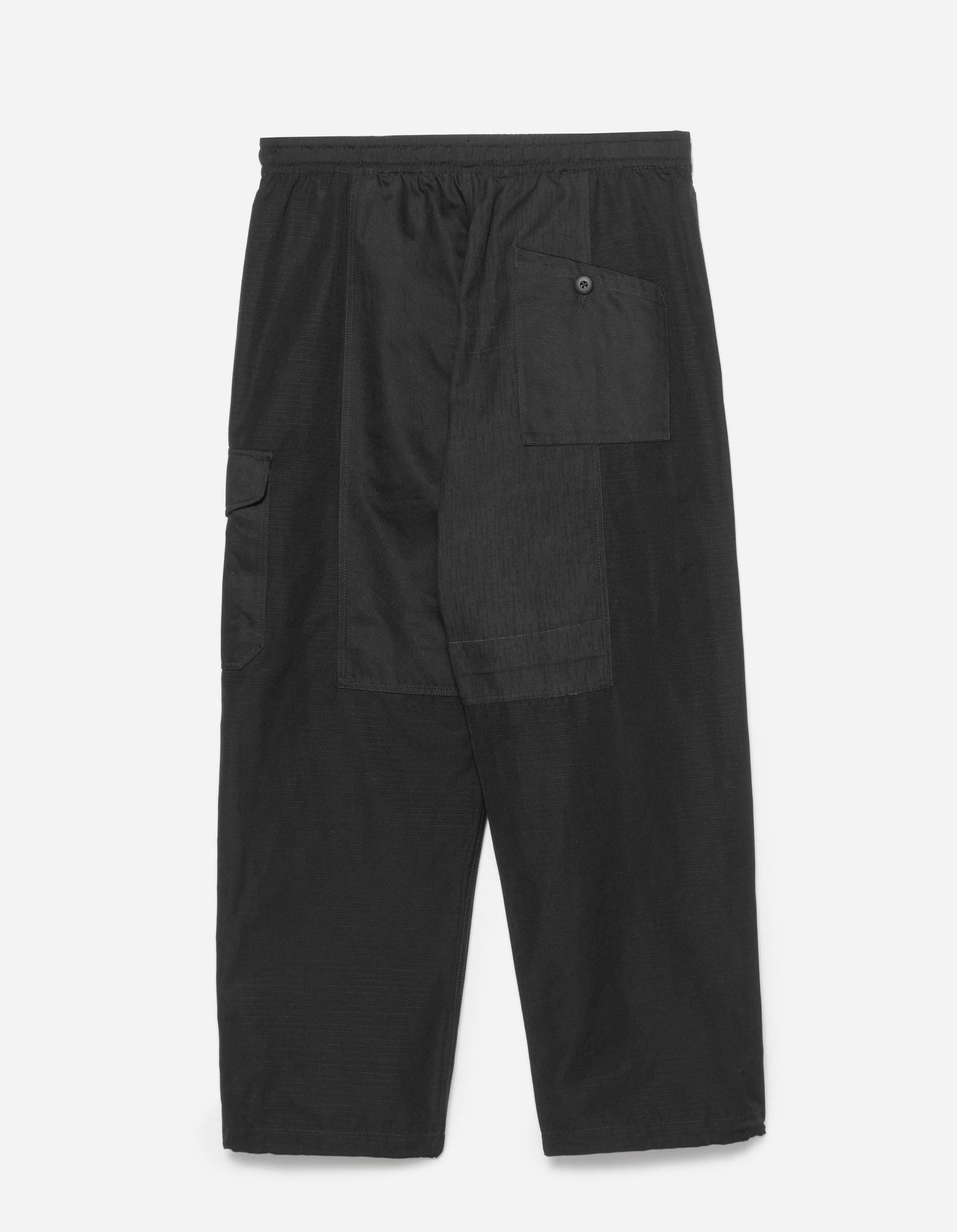 6087 Upcycled Loose Cargo Track Pants Black