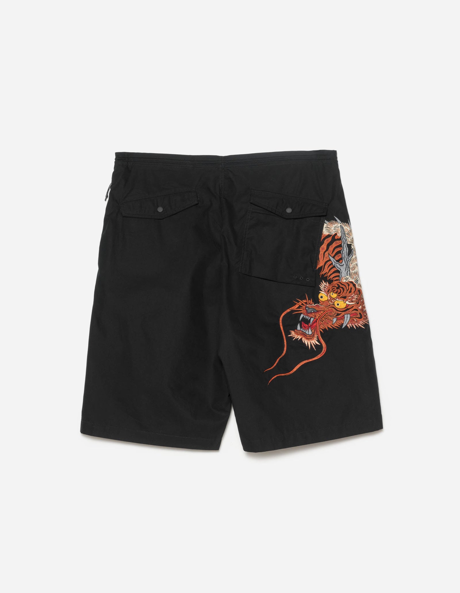 6094 Tiger Dragon Loose Snoshorts Black