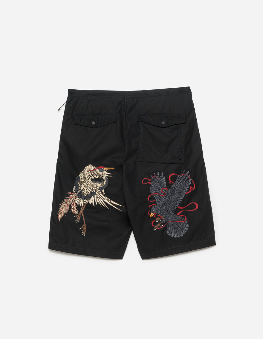 6103 Crow & Heron Loose Snoshorts Black