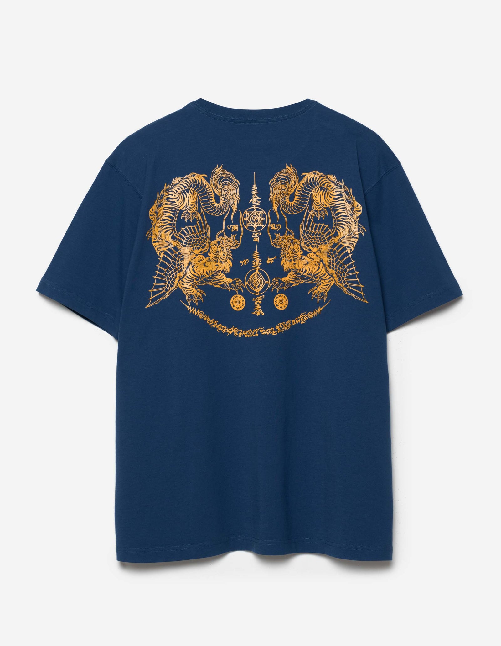 1489 Muay Thai Tiger Dragon T-Shirt Navy Blueprint