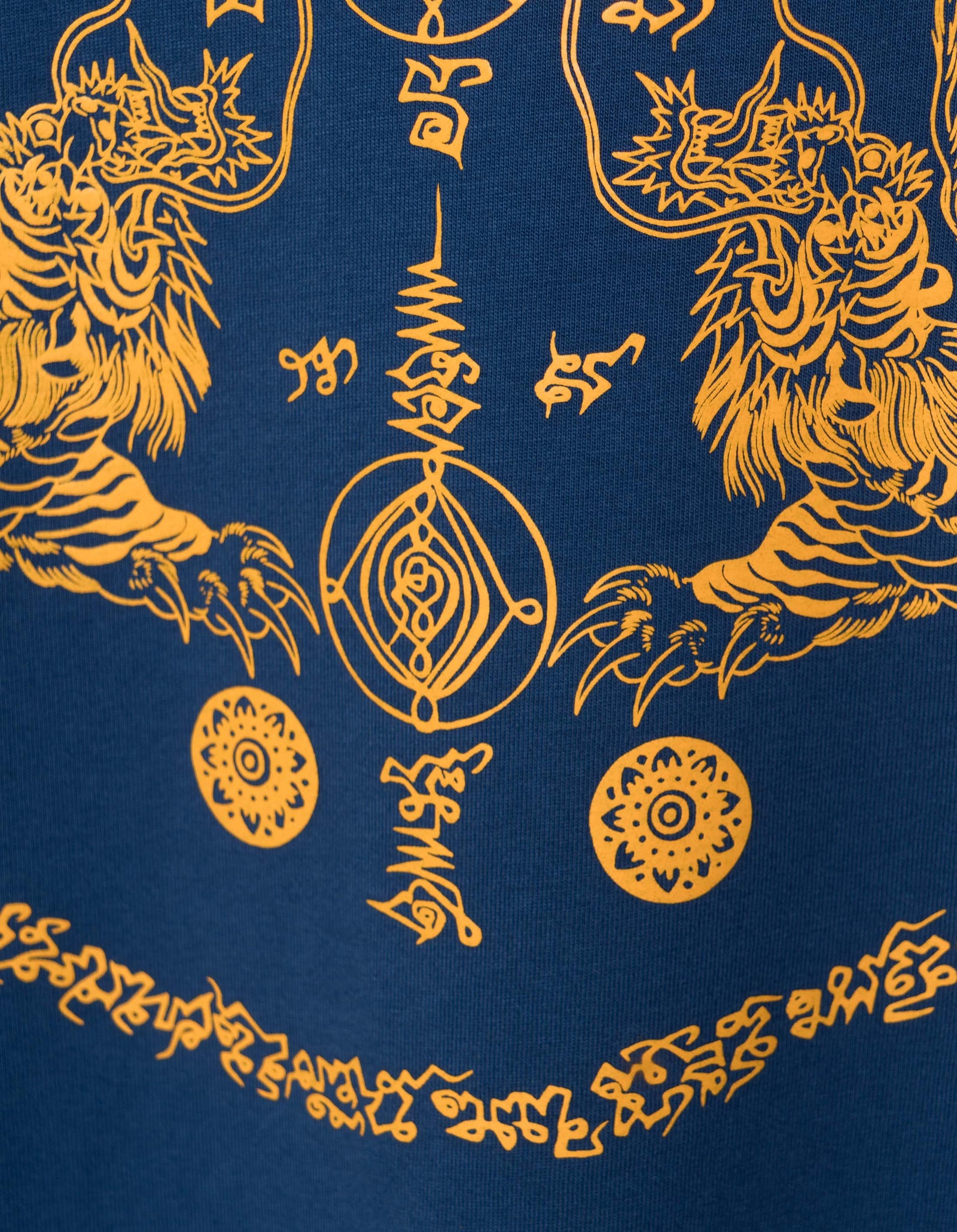 1489 Muay Thai Tiger Dragon T-Shirt Navy Blueprint