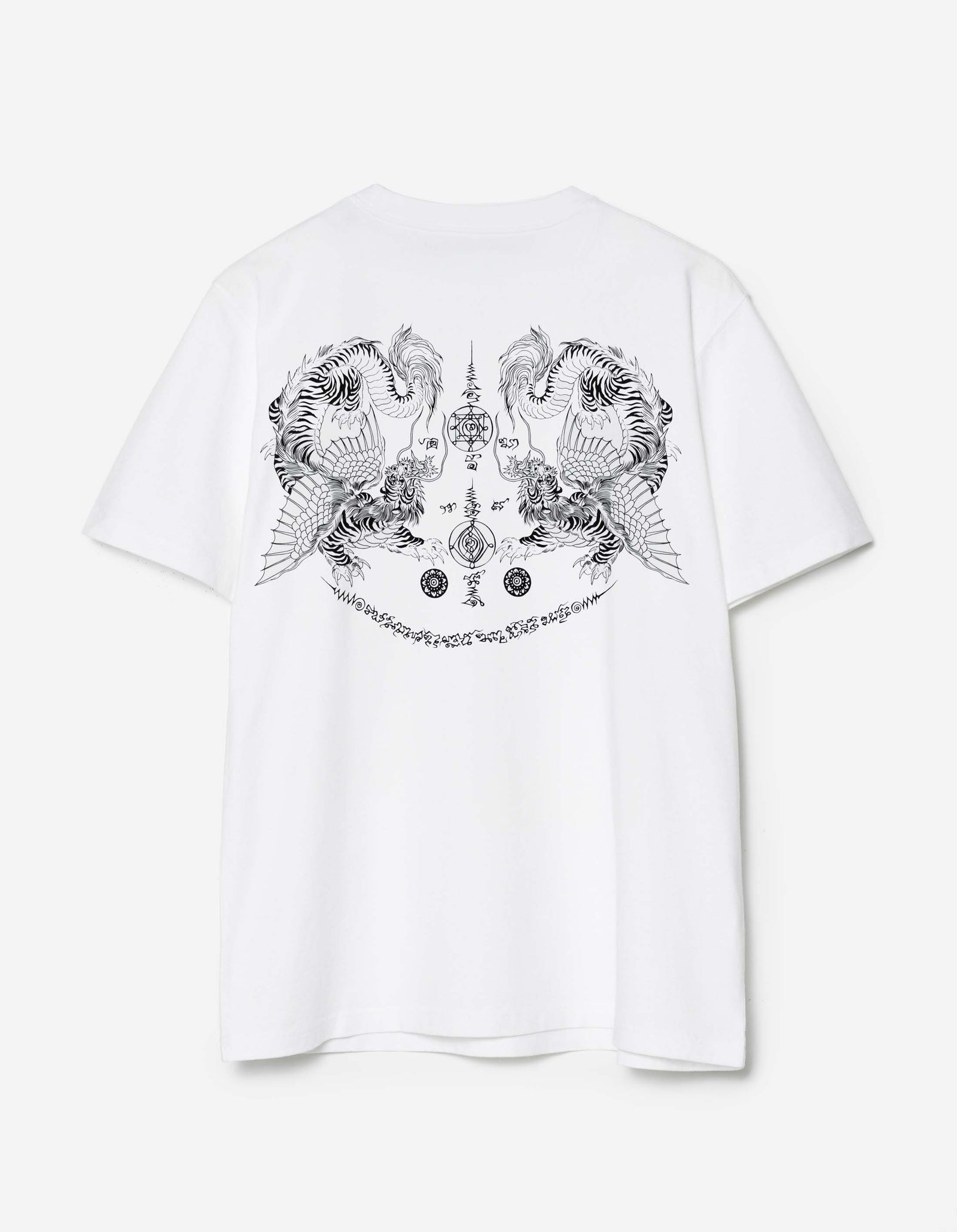 1489 Muay Thai Tiger Dragon T-Shirt White