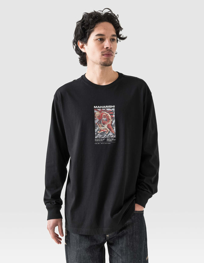 1490 Tiger Dragon Miltype L/S T-Shirt Black