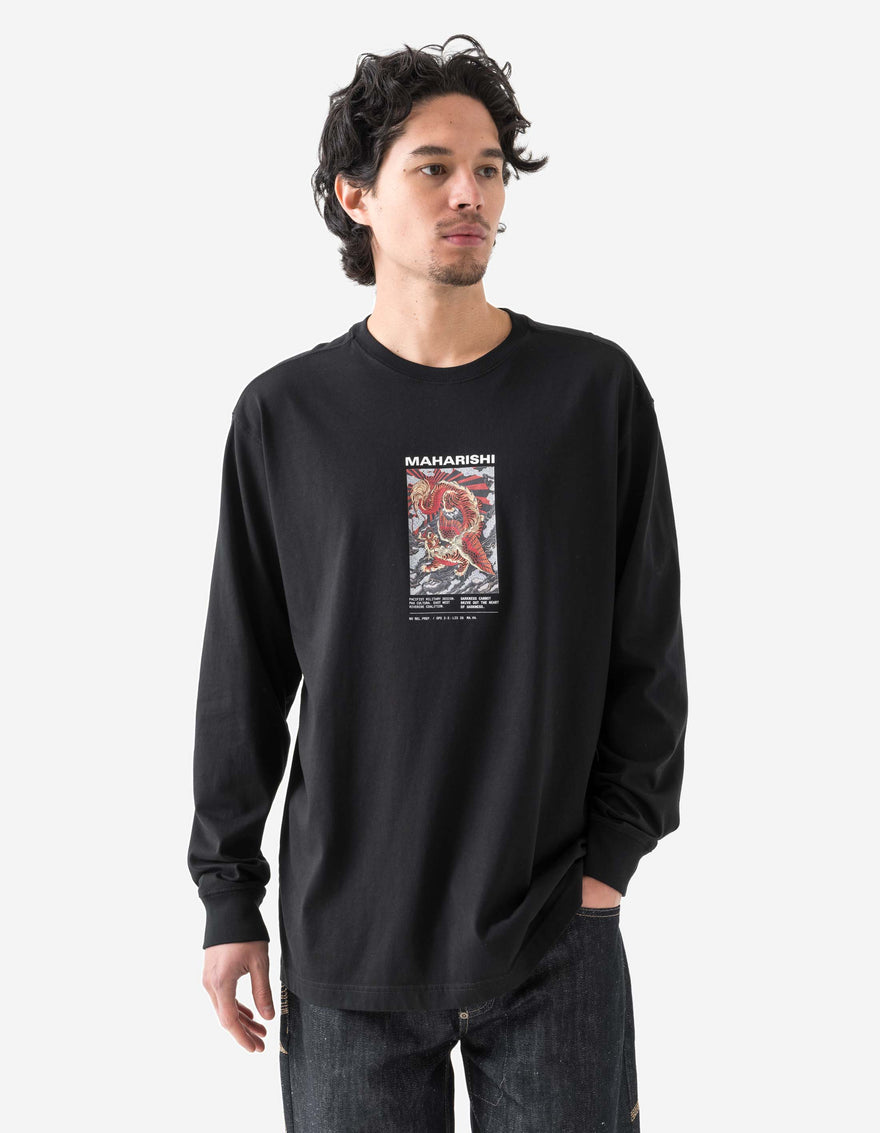 1490 Tiger Dragon Miltype L/S T-Shirt Black