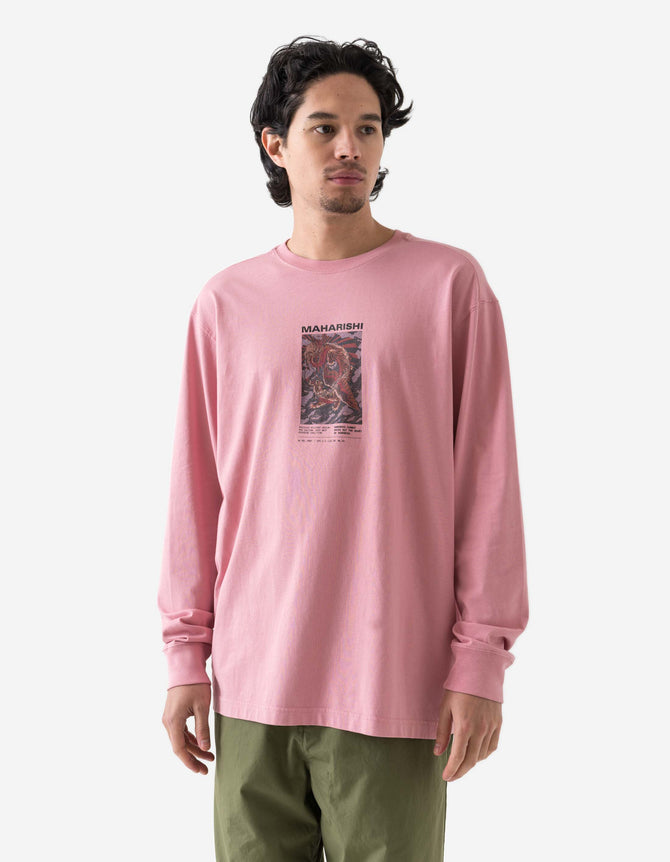 1490 Tiger Dragon Miltype L/S T-Shirt Pink