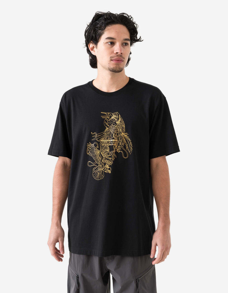 1491 Crow & Heron Miltype T-Shirt Black