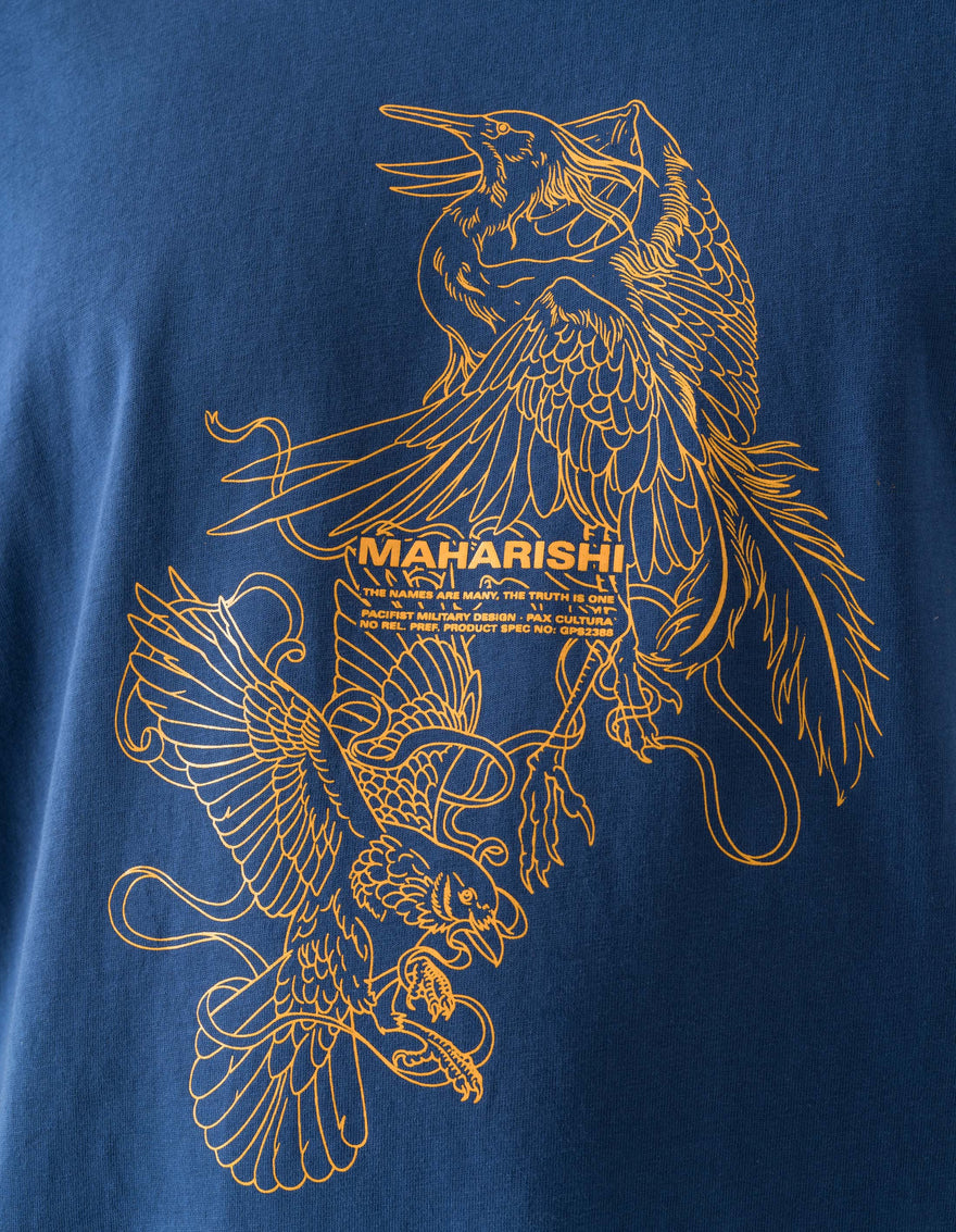 1491 Crow & Heron Miltype T-Shirt Navy Blueprint