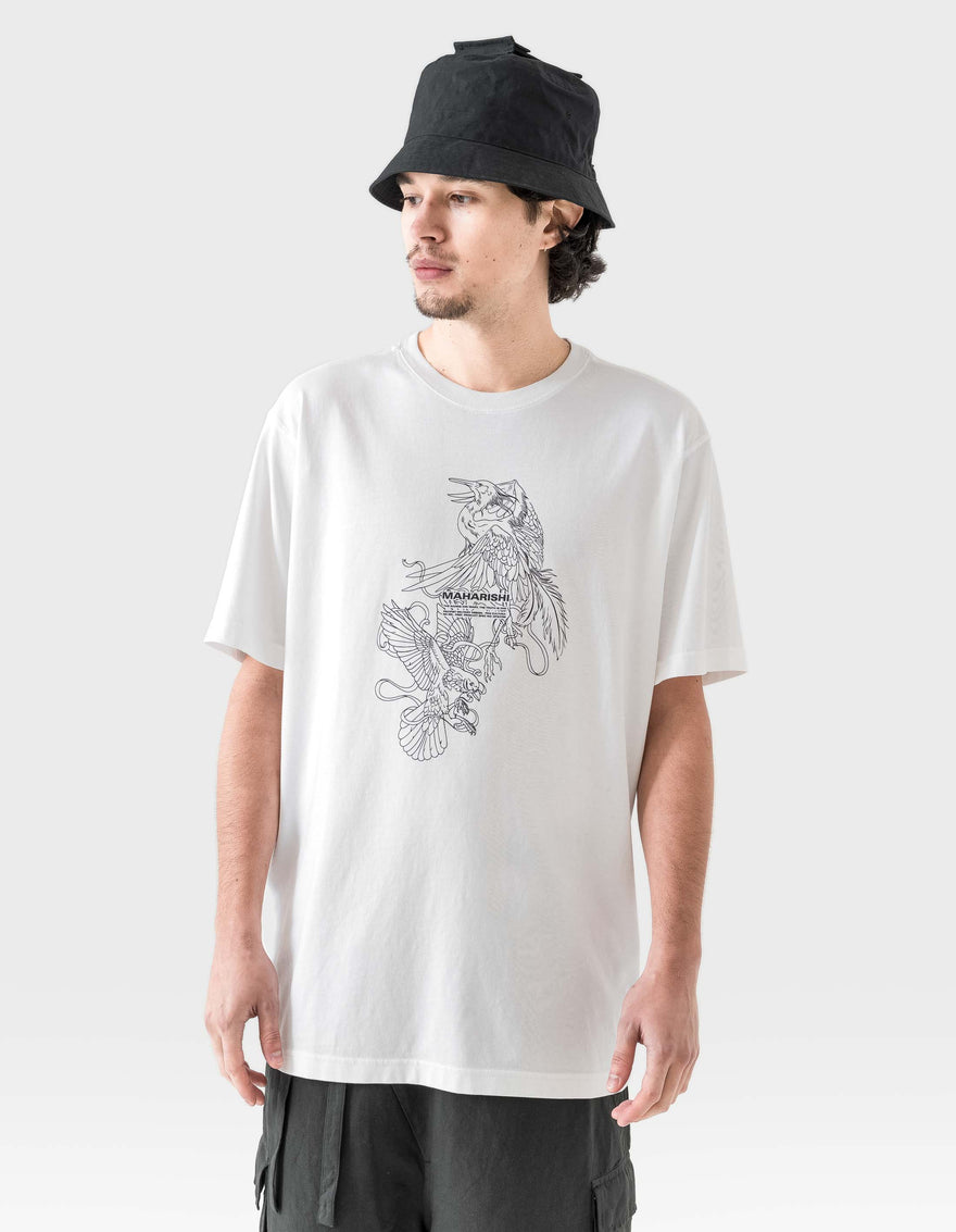 1491 Crow & Heron Miltype T-Shirt White