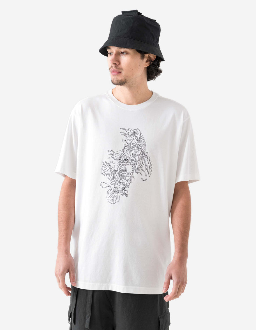 1491 Crow & Heron Miltype T-Shirt White