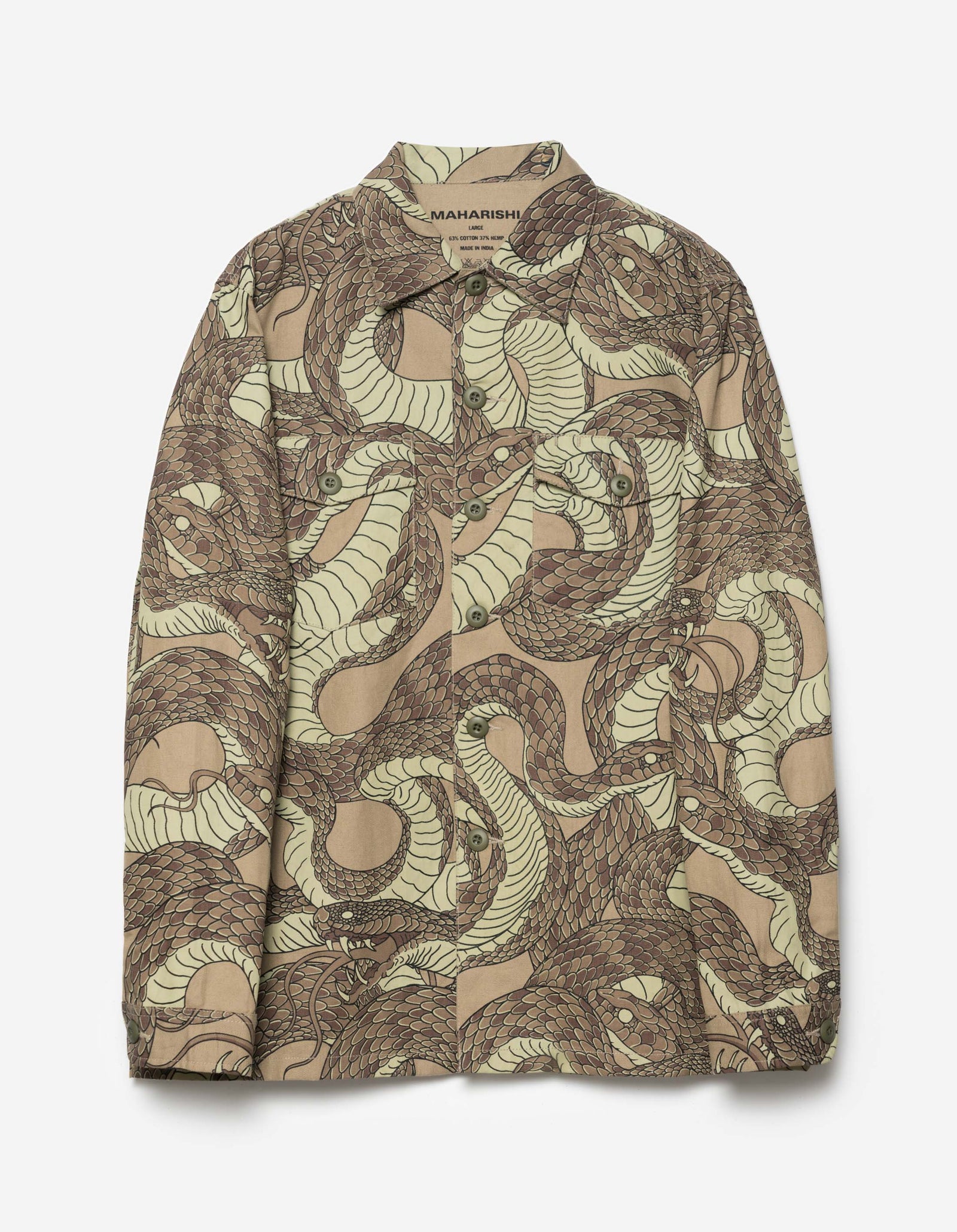 6037 Snakeskin Utility Overshirt Desert