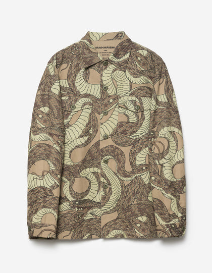 6037 Snakeskin Utility Overshirt Desert