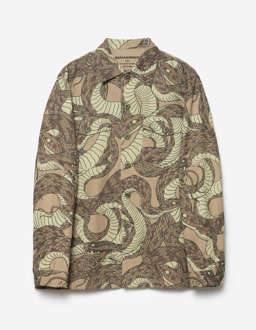 6037 Snakeskin Utility Overshirt Desert