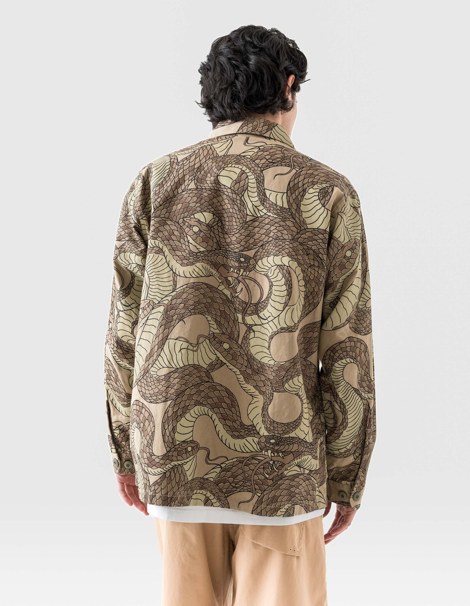 6037 Snakeskin Utility Overshirt Desert