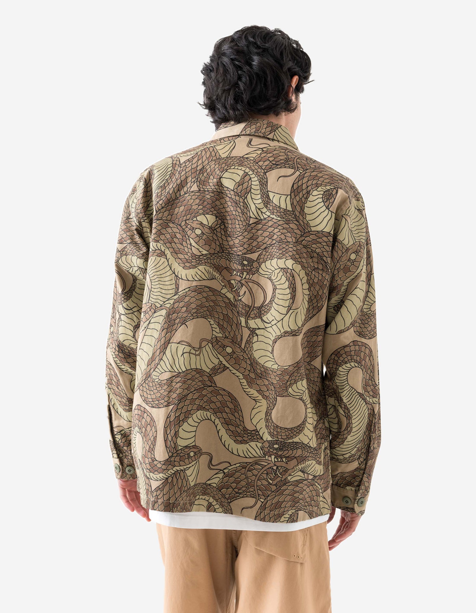 6037 Snakeskin Utility Overshirt Desert