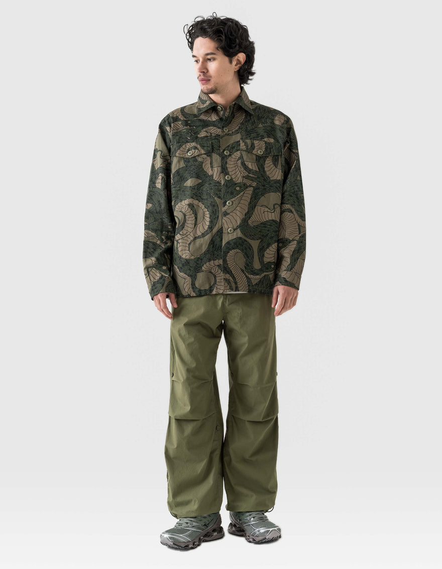 6037 Snakeskin Utility Overshirt Woodland