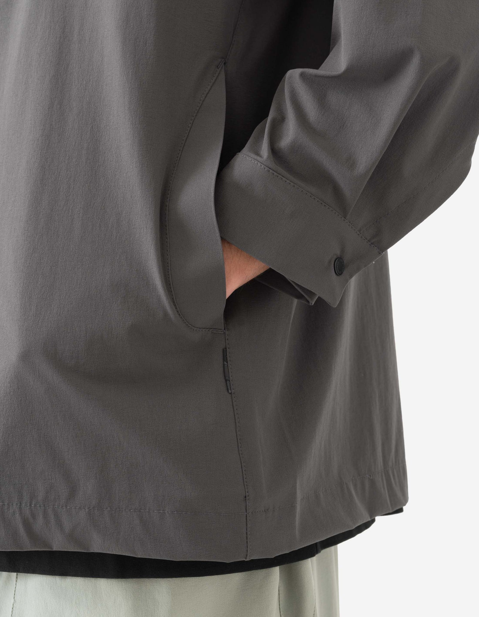 6040 Recycled Nylon Overshirt Charcoal