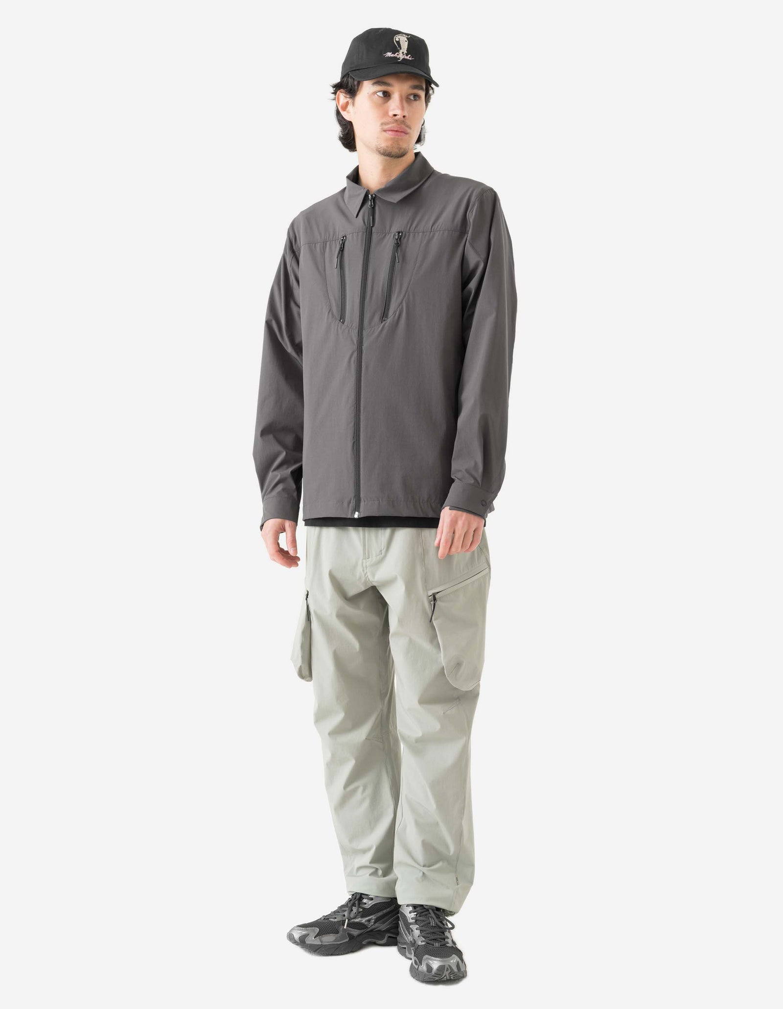 6040 Recycled Nylon Overshirt Charcoal