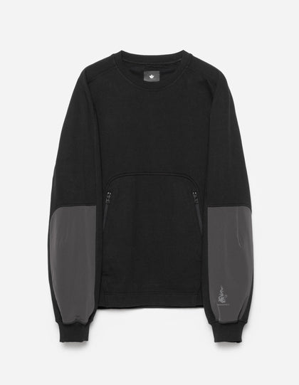 6045 Organic Articulated Crew Sweat Black