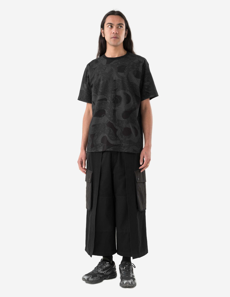 6052 M42 Hakama Cropped Track Pants Black