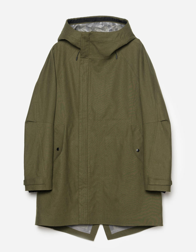 1450 Asym Mid Parka Olive